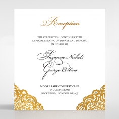 Vintage Prestige with Foil reception wedding card