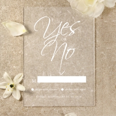 Acrylic Diamond Drapery rsvp wedding enclosure card