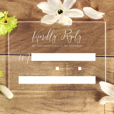 Acrylic Timeless Simplicity rsvp invitation