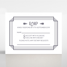 Art Deco Allure rsvp wedding card