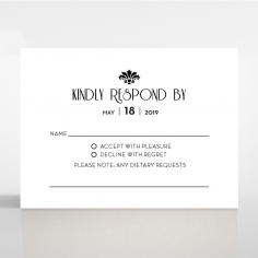 Art Deco Romance rsvp invite design