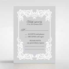 Black Divine Damask rsvp wedding enclosure card