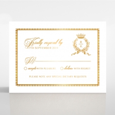 Black Doily Elegance with Foil rsvp invitation design