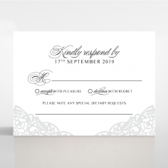 Black Floral Lux rsvp card