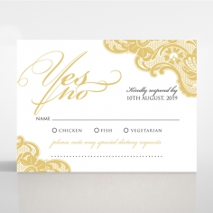 Black Lace Drop rsvp wedding enclosure invite design