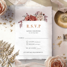Blossoming Love rsvp card design