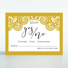 Breathtaking Baroque Foil Laser Cut rsvp wedding card