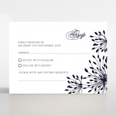 Bursting Bloom wedding rsvp card