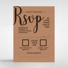 Chic Country Passion rsvp enclosure card