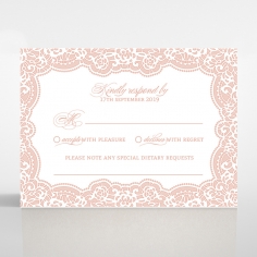 Floral Lace with Foil rsvp card design