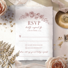 Fragrant Romance rsvp wedding card