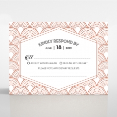 Gatsby Glamour wedding rsvp card