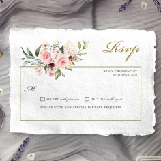 Geometric Bloom rsvp wedding enclosure card design