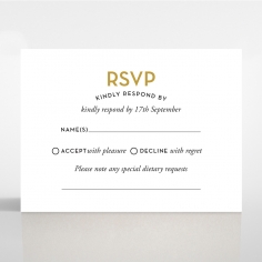 Gold Chic Charm Paper rsvp invitation design