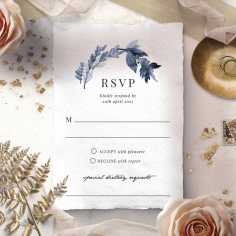 Indigo Round rsvp design