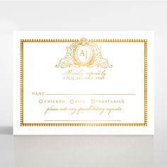 Lux Royal Lace with Foil rsvp wedding enclosure invite design