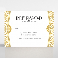 Modern Deco rsvp card design