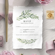 Olive Leaves rsvp invite