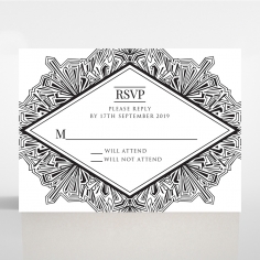 Paper Ace of Spades rsvp wedding enclosure design