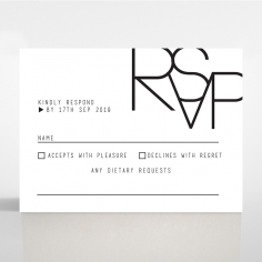 Paper Minimalist Love rsvp card design