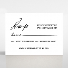 Paper Modern Romance rsvp wedding card design