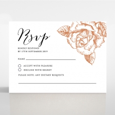 Rose Romance Letterpress rsvp card design