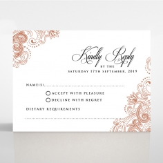 Royal Embrace wedding rsvp card