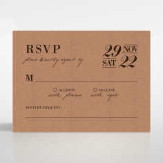 Rustic Love Notes rsvp wedding enclosure card design