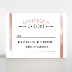 Swept Away rsvp wedding card design