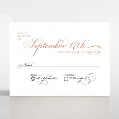 United as One wedding rsvp card