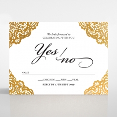 Vintage Prestige with Foil rsvp invite