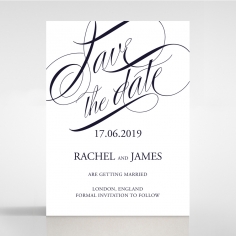 A Polished Affair save the date card