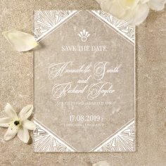 Acrylic Ace of Spades save the date stationery card item