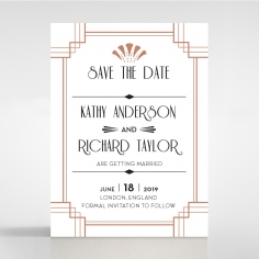 Art Deco Allure wedding save the date card design