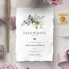 Beautiful Devotion wedding save the date card design