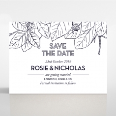 Botanical Canopy save the date wedding stationery card