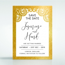 Breathtaking Baroque Foil Laser Cut save the date card design