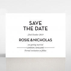 Clear Chic Charm Paper wedding save the date card