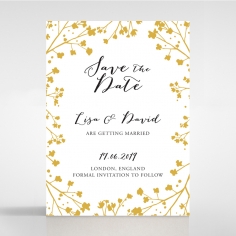 Embracing Bloom wedding stationery save the date card