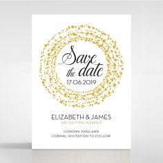 Enchanting Halo save the date wedding stationery card design