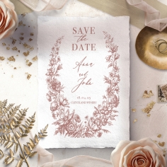 Fragrant Romance save the date wedding stationery card