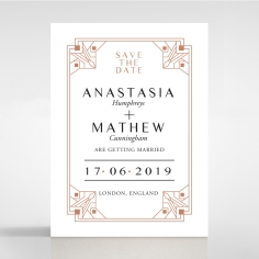 Gatsby Glamour wedding save the date stationery card