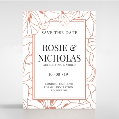 Grand Flora save the date invitation card design