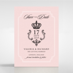 Ivory Victorian Gates wedding stationery save the date card