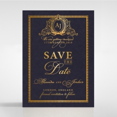 Lux Royal Lace with Foil save the date invitation card