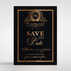Lux Royal Lace with Foil save the date invitation stationery card