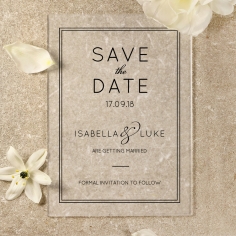 Luxe Acrylic Elegance save the date wedding stationery card item