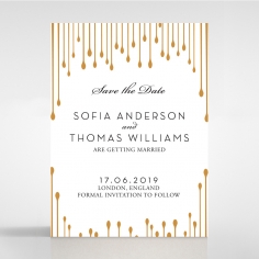 Luxe Intrigue wedding save the date card design