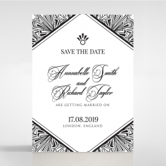 Paper Ace of Spades save the date card