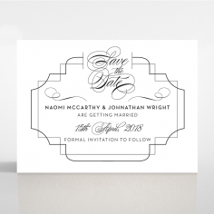 Paper Regal Enchantment save the date wedding stationery card